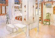 Carl Larsson My Bedroom Watercolor USA oil painting artist